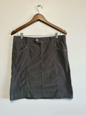 Women’s Dark Gray Corduroy Mini Skirt Faded Glory Size 10